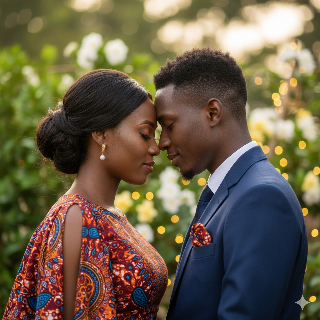 Couple intimate moment