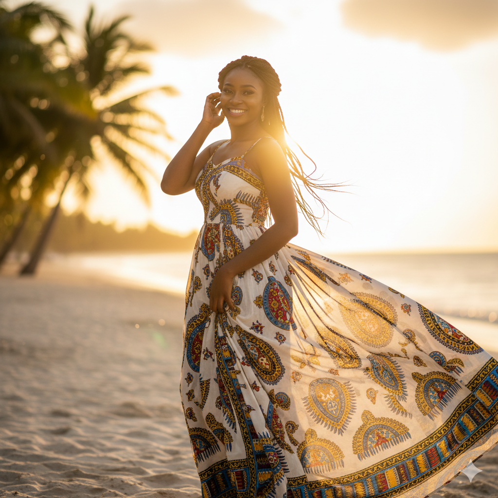 Efua on beach