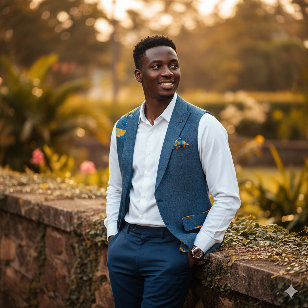 Kweku in garden